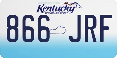 KY license plate 866JRF