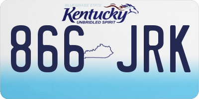 KY license plate 866JRK