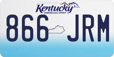 KY license plate 866JRM