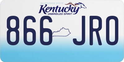 KY license plate 866JRO
