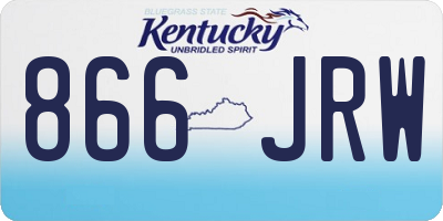 KY license plate 866JRW