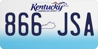 KY license plate 866JSA