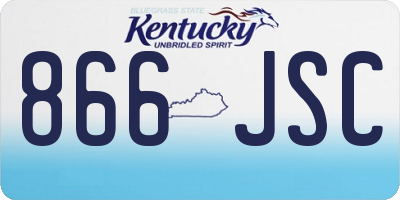 KY license plate 866JSC