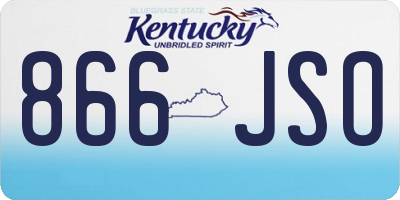 KY license plate 866JSO