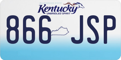 KY license plate 866JSP
