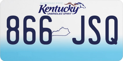 KY license plate 866JSQ
