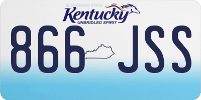 KY license plate 866JSS