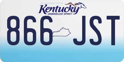 KY license plate 866JST