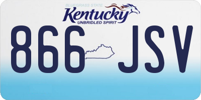KY license plate 866JSV
