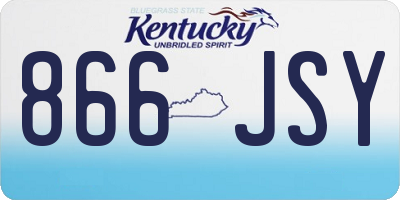 KY license plate 866JSY