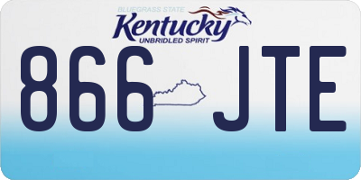 KY license plate 866JTE