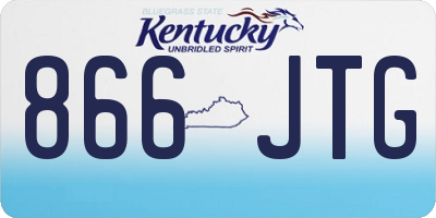 KY license plate 866JTG