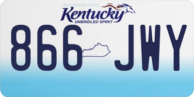 KY license plate 866JWY