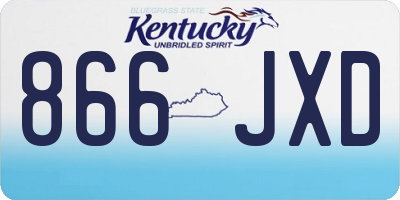KY license plate 866JXD