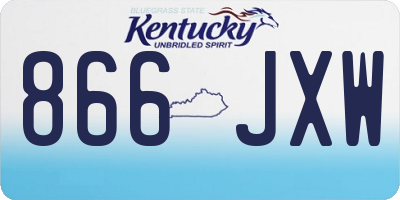 KY license plate 866JXW