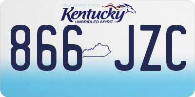 KY license plate 866JZC