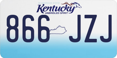 KY license plate 866JZJ