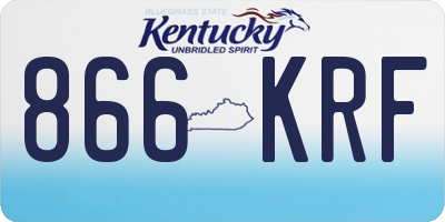 KY license plate 866KRF