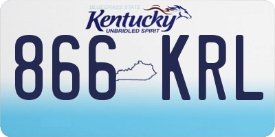 KY license plate 866KRL