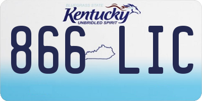KY license plate 866LIC