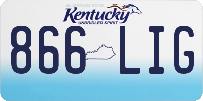 KY license plate 866LIG
