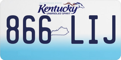 KY license plate 866LIJ