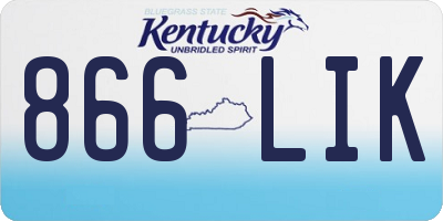 KY license plate 866LIK