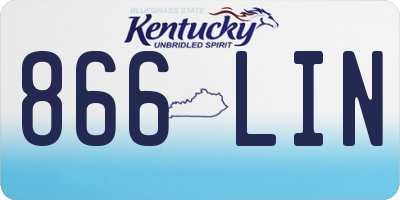 KY license plate 866LIN