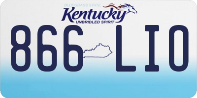 KY license plate 866LIO