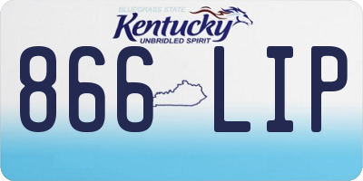 KY license plate 866LIP