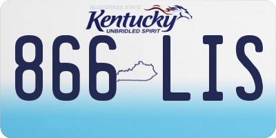 KY license plate 866LIS