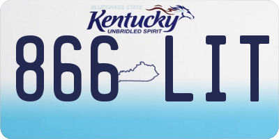KY license plate 866LIT
