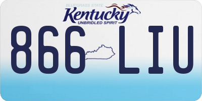 KY license plate 866LIU