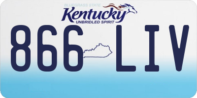 KY license plate 866LIV