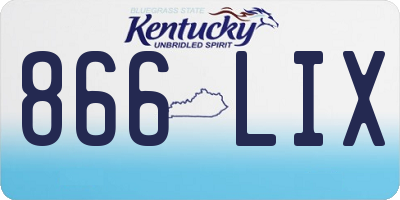 KY license plate 866LIX