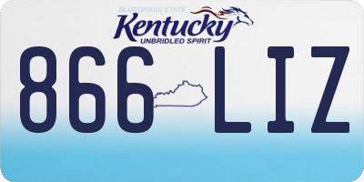 KY license plate 866LIZ