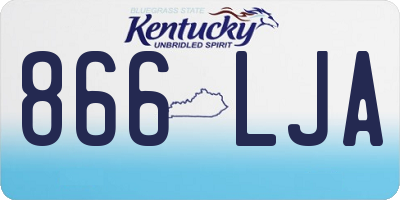 KY license plate 866LJA