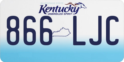 KY license plate 866LJC