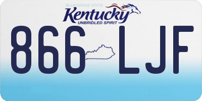 KY license plate 866LJF