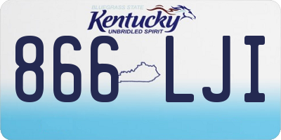 KY license plate 866LJI