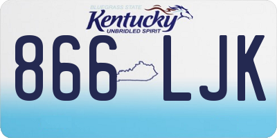 KY license plate 866LJK