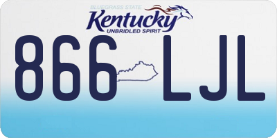 KY license plate 866LJL