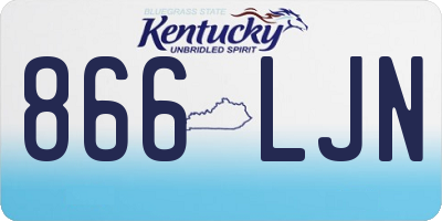 KY license plate 866LJN