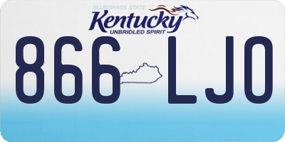 KY license plate 866LJO
