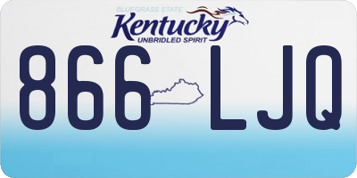 KY license plate 866LJQ