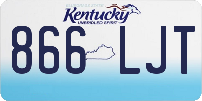 KY license plate 866LJT