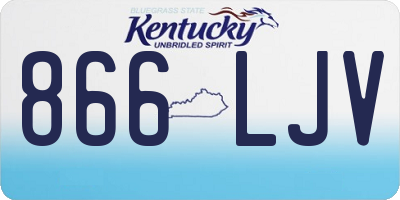 KY license plate 866LJV