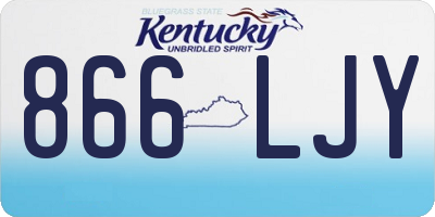 KY license plate 866LJY
