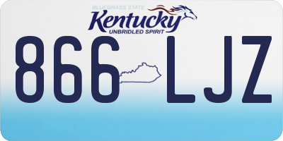 KY license plate 866LJZ