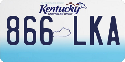 KY license plate 866LKA